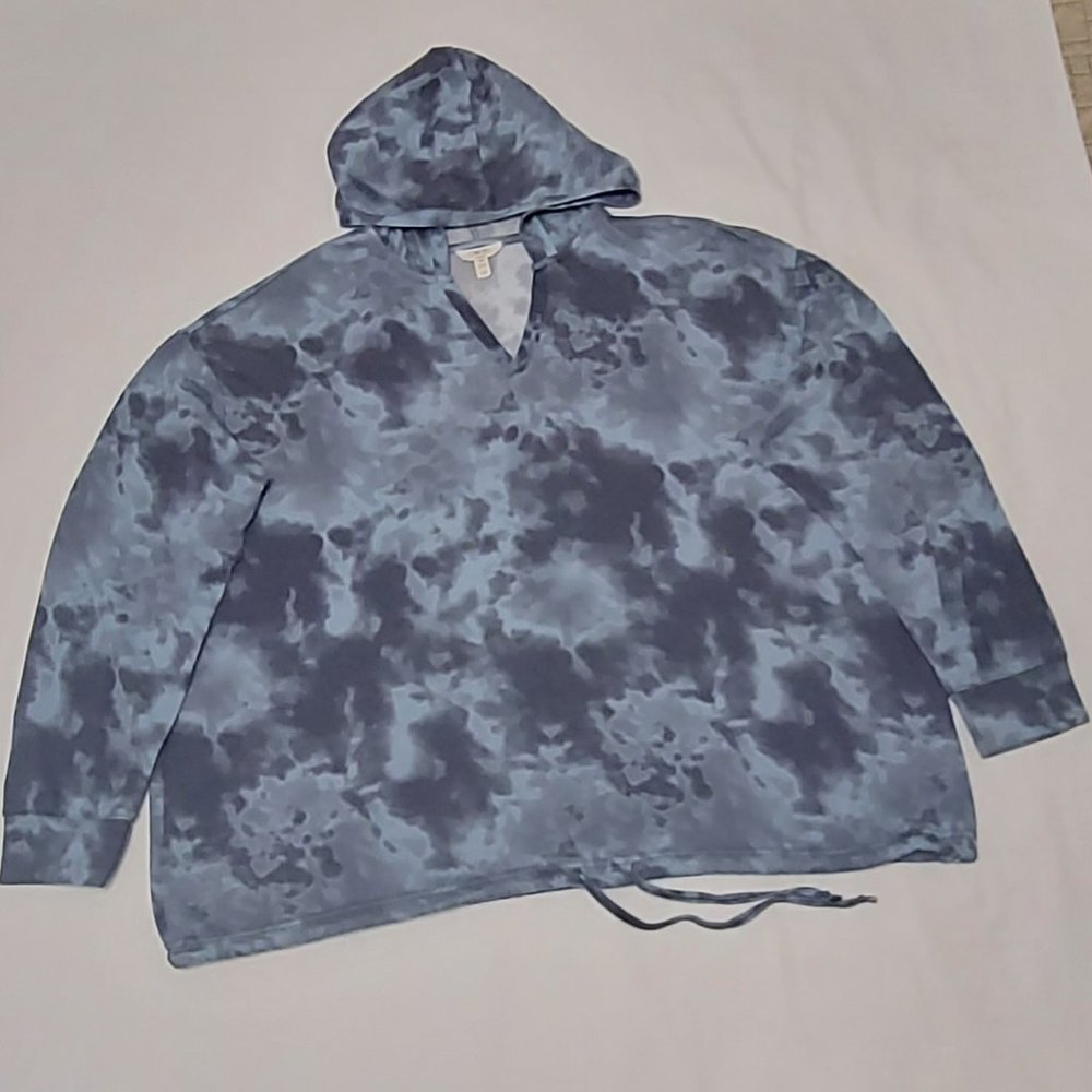 Como Blu, size 2X, 2pc hooded lounge wear set
